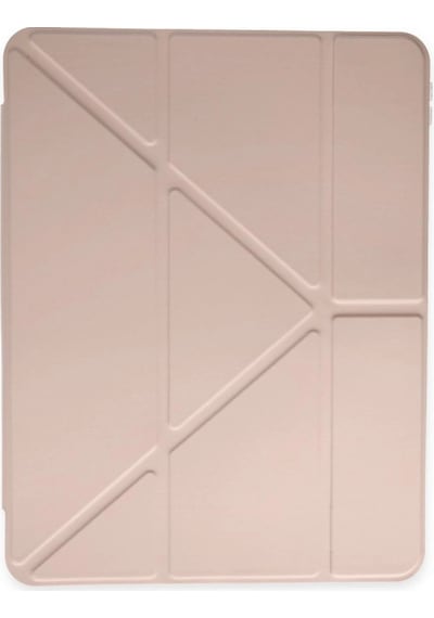 Apple, Uyumlu iPad Air 4 10.9 Kılıf Kalemlikli Mars Tablet Kılıfı - Rose Gold Arka Kapak