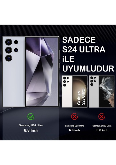 Samsung Uyumlu S24 Ultra Şeffaf Magsafe Kılıf Safe Şeffaf