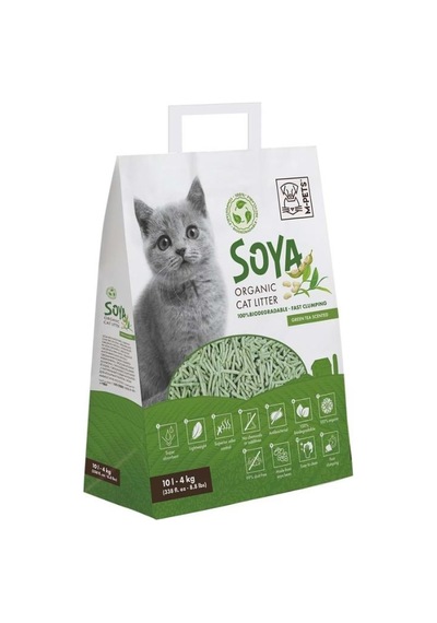 M-pets Soya Organik Green Tea Kedi Kumu 10 L