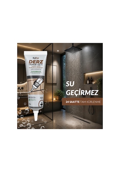 Hazır Derz Dolgu Tüpü Koyu Gri 400 Gr Hızlı Kuruyan Derz Tamir Ve Yenileme Tüpü