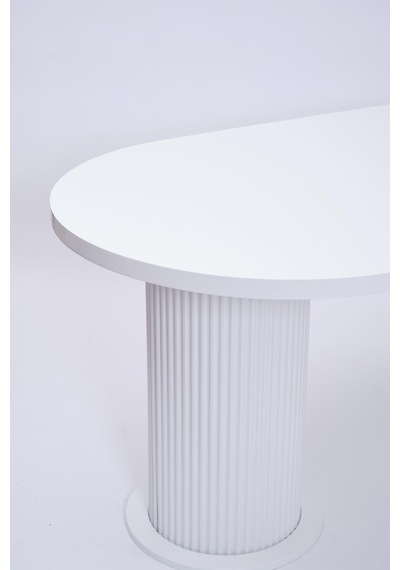 Bohem Boyalı Highgloss Mdf Yemek Masası 90 170 Beyaz