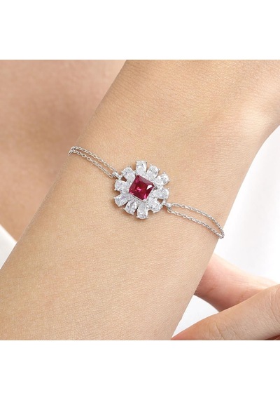 Mia Vento Effective Diamond Milano Rüyası Sentetik Yakut Taşlı Gümüş Bileklik
