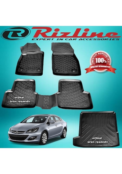 Astra J 3D Paspas+Bagaj Havuz Set Siyah Sd 2019 Sonrası Rizline N11.12174
