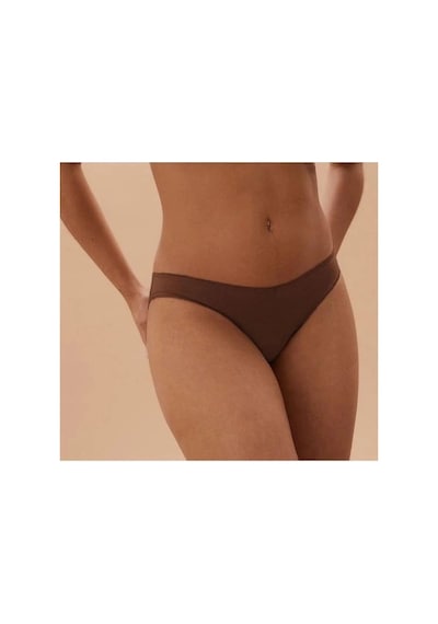 Hubrendy Beru Berrak Kadın Full Licra Düz Bikini Külot 2056 Siyah