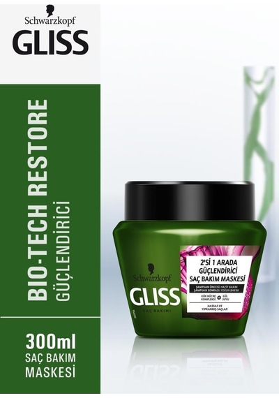 Gliss Bio Tech Saç Bakım Maskesi 3 x 300 ML