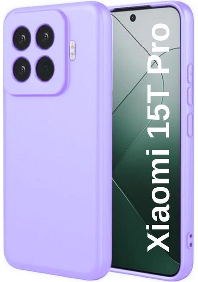 Xiaomi 15t Pro Uyumlu Silikon Kılıf - Kamera Korumalı Esnek Pastel Renk Kapak - Lila Lila
