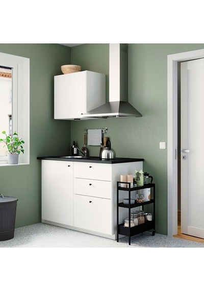 Ikea Nıssafors Servis Arabası, Siyah, 50,5x19x67 Cm