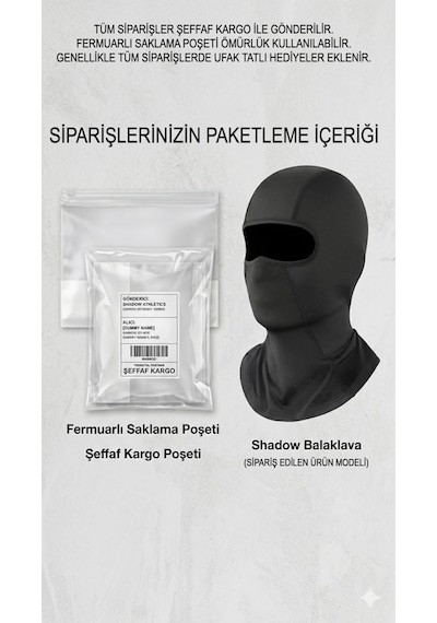 Flex Ducati Reflektörlü Siyah Kar Maskesi Balaklava Balaclava Motor Kış Spor Model 4