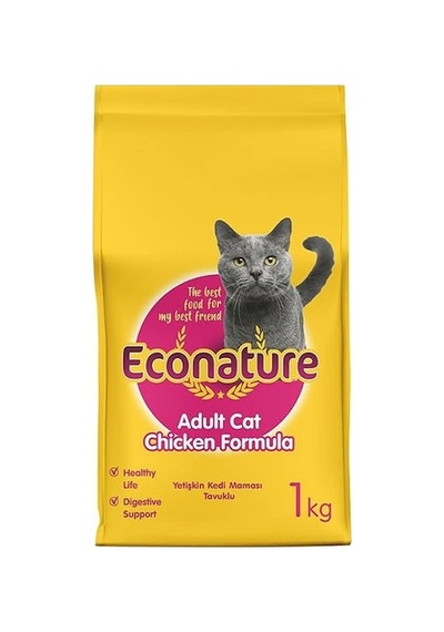 Econature Yetişkin Kedi Tavuklu 1 Kg Sarı Ambalaj