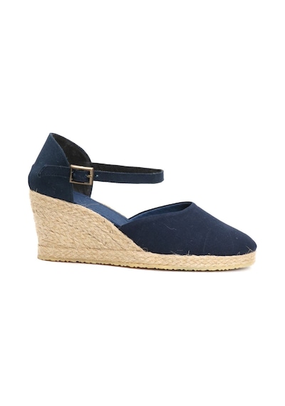 Star Tombis Gerçek Elişi Lacivert Kadın Dolgu Topuk Espadril Handmade Lacivert