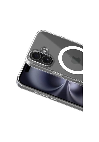 Newface Apple iPhone Uyumlu 17 Combo Sert Şeffaf Magsafe Kapak - Şeffaf