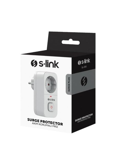 Sl-010 16a 750 Joule Akım Korumalı Tekli Priz Anahtarlı Isıya Duyarlı Devre Çocuk Koruma
