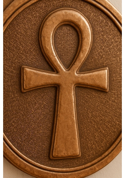 Ankh Mısır Yaşam Sembolü El Yapımı Büyük Boy Bakır Tılsım 40cm