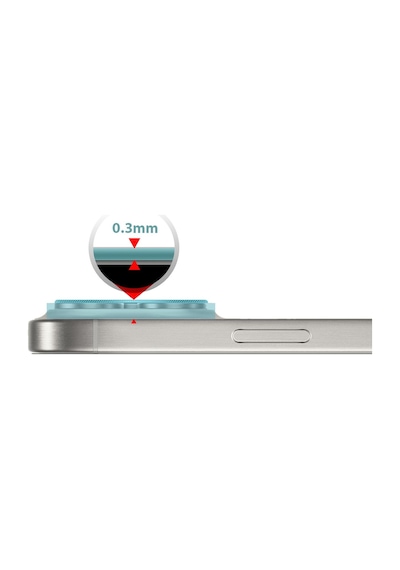 Buff Apple Uyumlu iPhone 15 Pro Max / 15 Pro Kamera Lens Koruyucu -