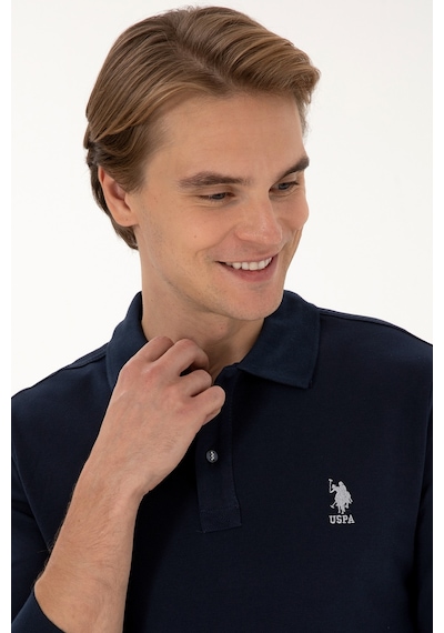 U.S. Polo Assn. Erkek Regular Fit Polo Yaka Lacivert Basic Sweatshirt 50307757-VR033 U.S. Polo Assn. Erkek Regular Fit Polo Yaka Lacivert Basic Sweatshirt 50307757-VR033