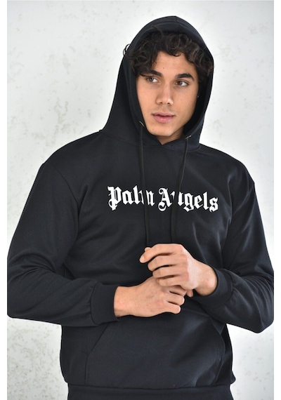 Blackjack Giyim Blackjackgiyim Siyah Palm Angels Kapüşonlu Sweatshirt siyah