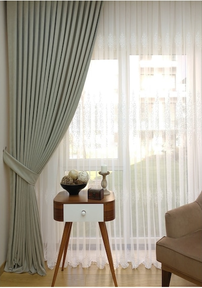 Evdepo Home Taş Rengi Fon Perde Tek Kanat (540345168) Taş