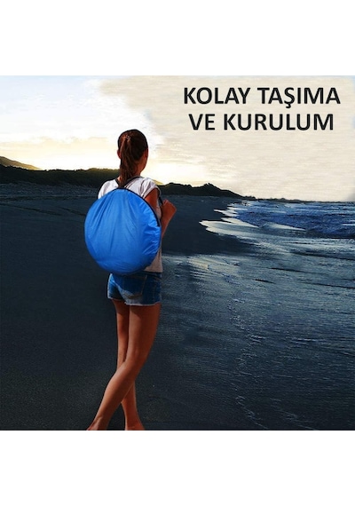 Valkyrie Kamp Outdoor Wc Duş Giyinme Çadırı İç Astarlı 190x120x120 Fotoğraf Prova Kabini Mavi