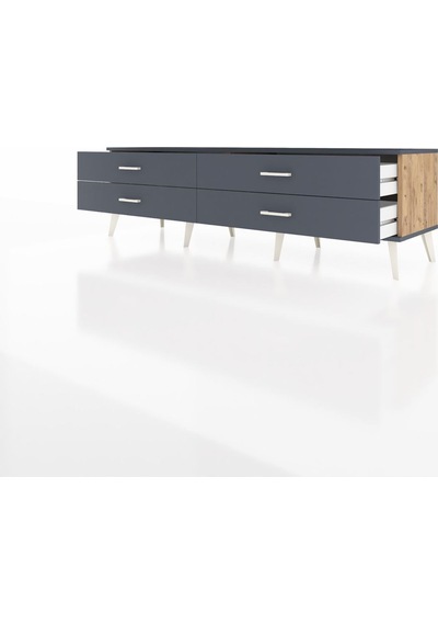 Hyperion Tv Ünitesi 4 Çekmeceli 176x44x51 Çam-antrasit/antrasit Antrasıt/antrasıt Hyperion Tv Ünitesi 4 Çekmeceli 176x44x51 Çam-antrasit/antrasit Antrasıt/antrasıt