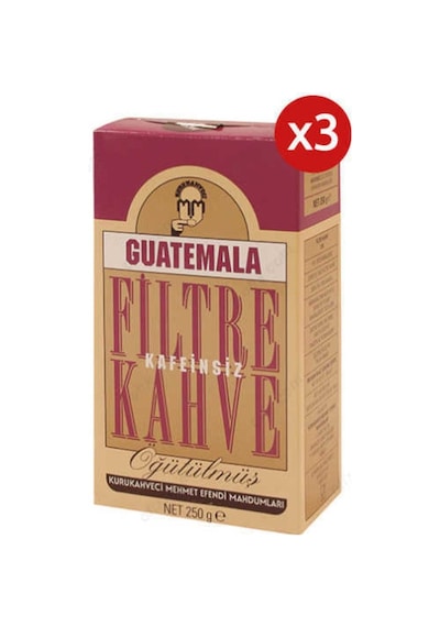 Kuru Kahveci Mehmet Efendi Guatemala Kafeinsiz Kahve 3 x 250 G