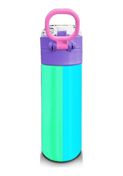 Coral High Kids Çok Renkli Desenli Pipetli Ve Direkt İçim Çelik Termos 500 Ml 31876 Pastel Pembe