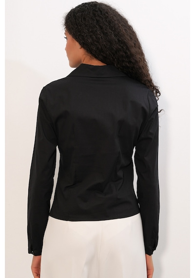 Bigdart 20231 Slim Fit Poplin Gömlek - Siyah