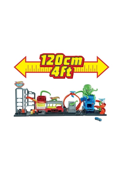 Hot Wheels Dev Ahtapot ile Araba Yıkama Oyun Seti - Gtt96