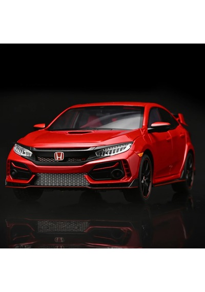 1:18 Ölçek Honda Civic Type R 2020 Metal Lisanslı Model Araba - Kırmızı