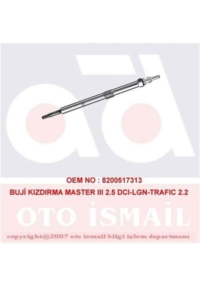 BOSCH 250202128 ISITMA KIZDIRMA BUJISI TRAFIC MASTER II 2.5 DCI 2