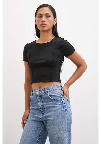 Never More Kısa Kol T-shirt Siyah