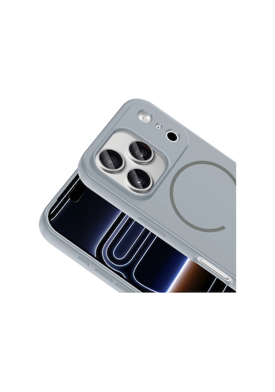 Apple Uyumlu iPhone 17 Pro Max Kılıf Magsafe Destekli Kamera Korumalı Yumuşak Silikon Ata Pro Tech Pembe