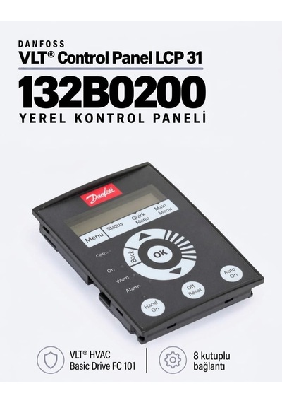 Danfoss 132b0200 Lcp 31 Vlt Hvac Basic Drive Fc 101 Sürücü Ekranı Paneli