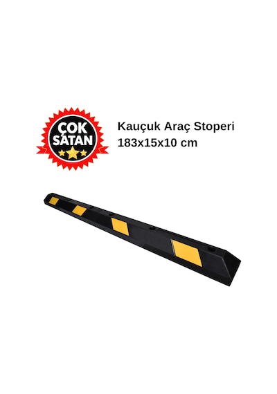 Kauçuk Araç Stoperi, Compound Otopark Stoperi 183x15x10 Cm