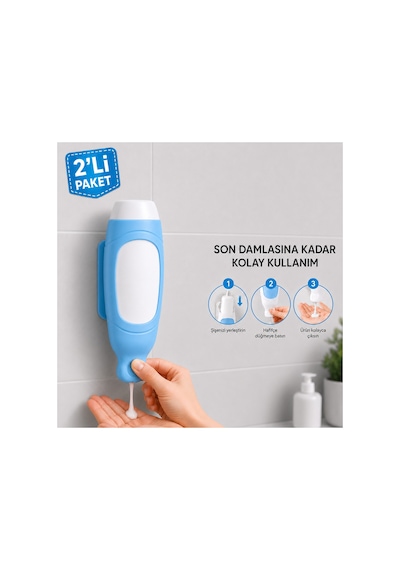 Şampuan Ve Sabun Şişeleri İçin Silikon Hazne - Banyo Şampuan Duş Dispenseri Renkli