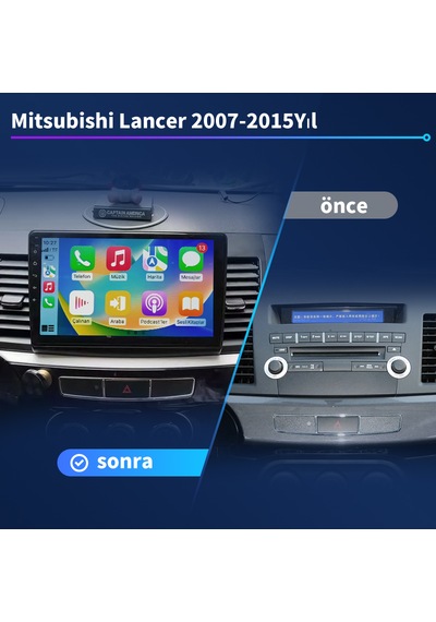 Mitsubishi Lancer 2007-2015yıl 1gb Ram 16gb Rom Carplay Multimedy