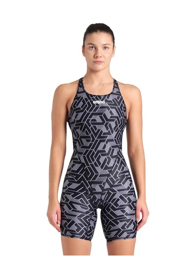 Arena Printed Full Body Kadın Siyah Yüzücü Mayosu 007909500
