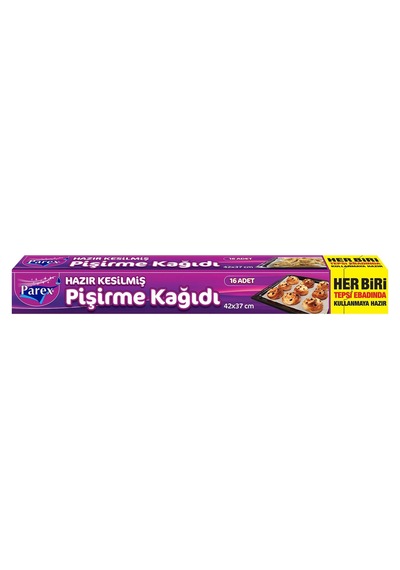 5 Adet Parex Hazır Kesilmiş Pişirme Kağıdı 16'lı
