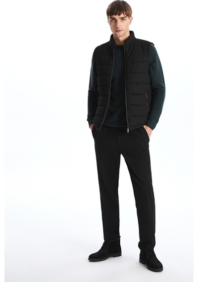 Lcw Vision Siyah Slim Fit Dik Yaka Erkek Şişme Yelek