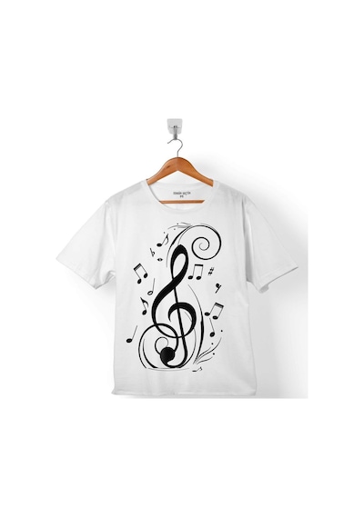 Musıc Love Müzik Nota Seviyorum Sol Anahtarı 3çocuk Tişört 001