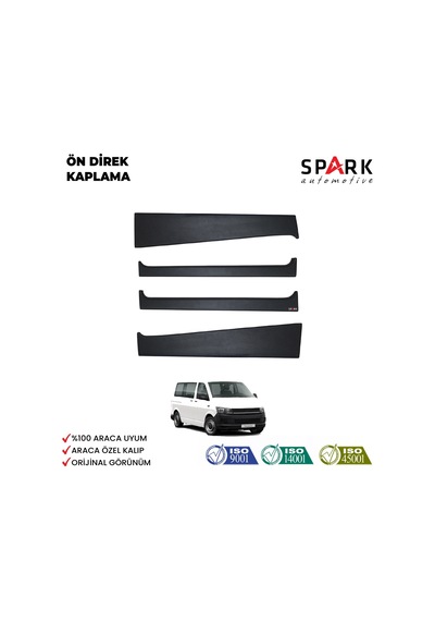Volkswagen Transporter T6 2015-2020 Yıl Aralığı Uyumlu Ön Direk Kaplama 4 Parça