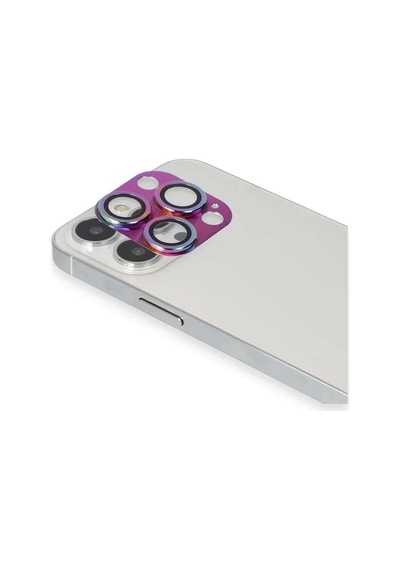 İphone 13 Pro Max Pers Alüminyum Kamera Lens - Rainbow Diğer