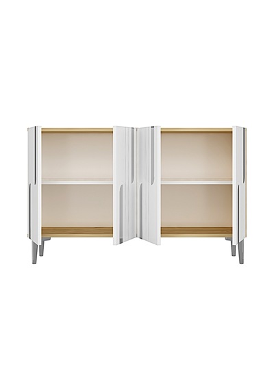 Ka1231dbs Nota120 Konsol, Kahve Köşesi Ve Tv Sehpası, Çok Amaçlı Dolap Safirmeşe - Beyaz - Sılver 120cm Ka1231dbs Nota120 Konsol, Kahve Köşesi Ve Tv Sehpası, Çok Amaçlı Dolap Safirmeşe - Beyaz - Sılver 120cm