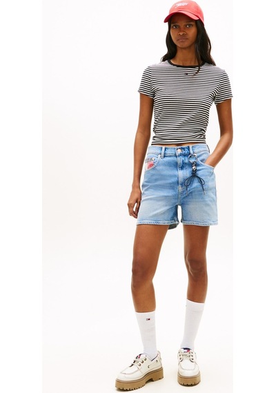 Tommy Jeans Lacivert Kadın Denim Şort Mom Short Rwb Bj8131-15583