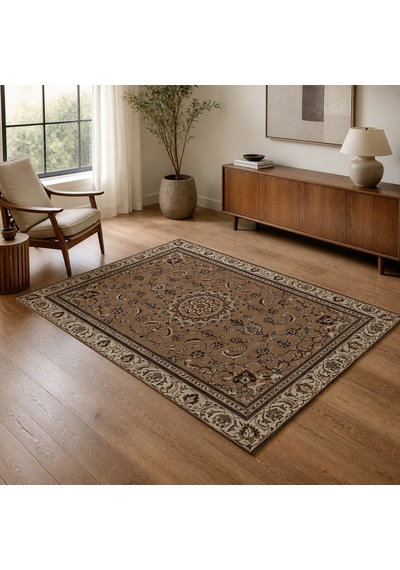 Kartela Halı Suma Halı Jüt Taban Dokuma Halı Kahverengi - 100 X 150 Cm