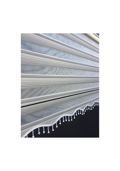 Gümüş Grisi Boncuklu Zebra Stor Perde Gümüş Grisi - 97805974 Gümüş Grisi