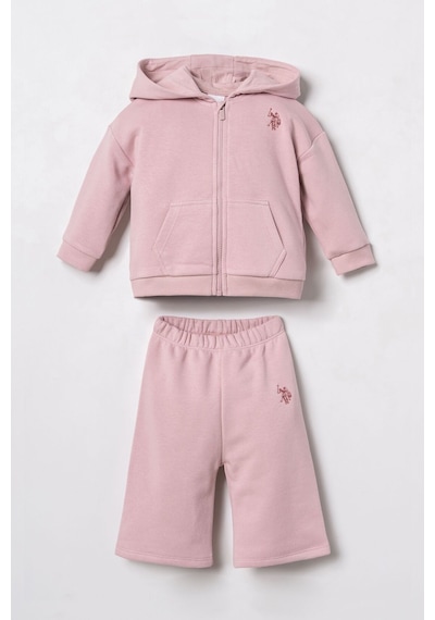 U.S. Polo Assn. Nakışlı Kız Bebek Pembe Uzun Kol Pijama Takım Usb3246-c-v4 Usb3246-c-v4 Pembe02