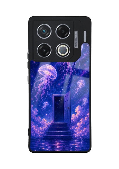 İnfinix Gt 20 Pro Dream Portal Tasarımlı Glossy Telefon Kılıfı Açık Mavi