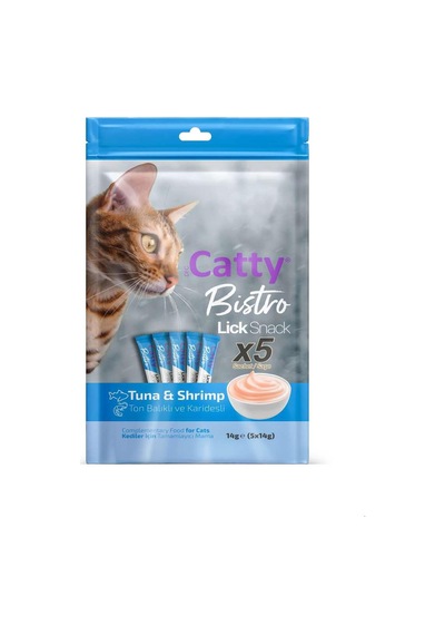 Catty Bistro Ton Balıklı Ve Karidesli Yetişkin Kedi Krema Ödülü 5 X 14 Gr