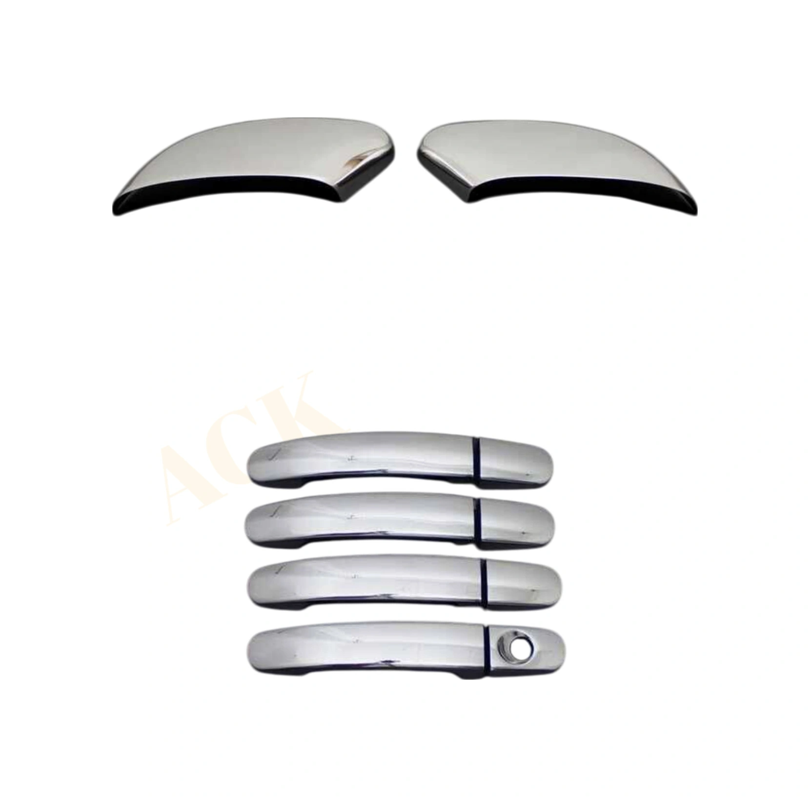 Ford Focus 2011-2018 Araca Özel Krom Ayna Kapağı + Krom Kapı Kol Set Paslanmaz A+
