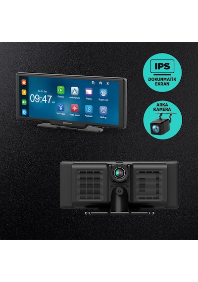 Polosmart Psm700 Araç İçi Akıllı Ekran Ön Ve Arka Kameralı Kablosuz Carplay Ve Android Auto Destekli